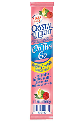 Crystal Light® On-the-Go Mix Sticks, Raspberry Lemonade, Box