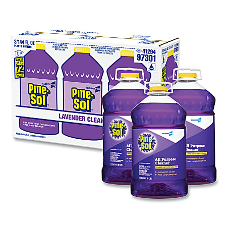 Pine-Sol® CloroxPro™ All-Purpose Cleaner, Lavender Scent, 144 Oz Bottle, Case Of 3