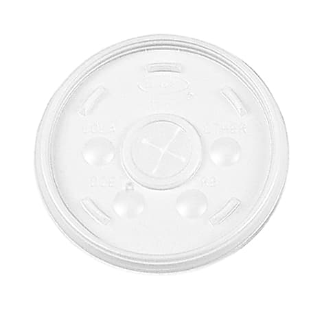 Dart Translucent Slotted Foam Cup Lids - Plastic - Translucent - 1000 / Carton