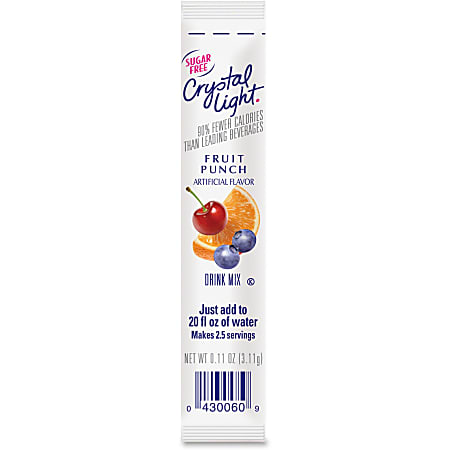 Crystal Light On-The-Go Fruit Punch Mix Sticks - 0.16 oz - 30 / Box