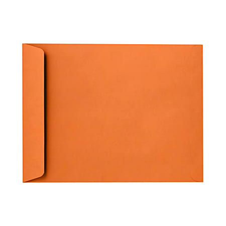 LUX Open-End Envelopes, 6" x 9", Peel & Press Closure, Mandarin Orange, Pack Of 250