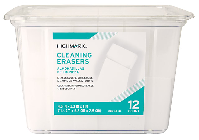 Highmark® Multi-Purpose Cleaning Erasers, 3.2 Oz, Pack Of 12