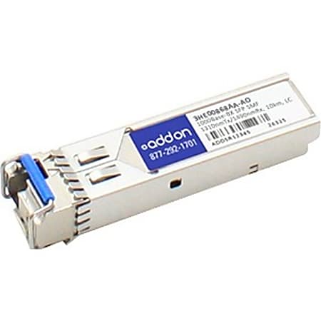 AddOn Alcatel-Lucent 3HE00868AA Compatible TAA Compliant 1000Base-BX SFP Transceiver (SMF, 1310nmTx/1490nmRx, 10km, LC, DOM) - 100% compatible and guaranteed to work