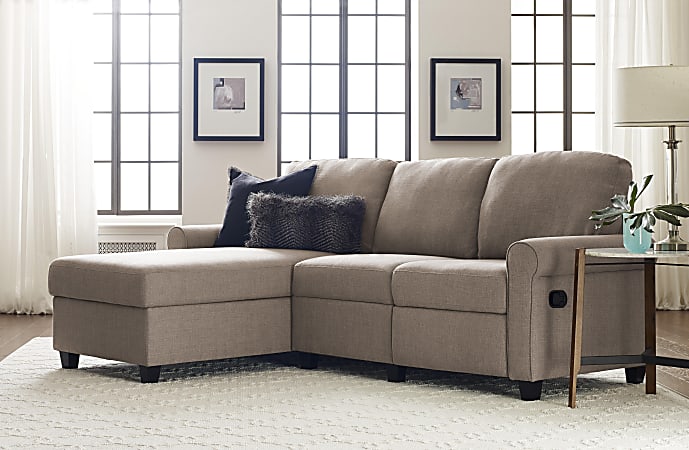 Serta copenhagen reclining sectional with clearance right storage chaise