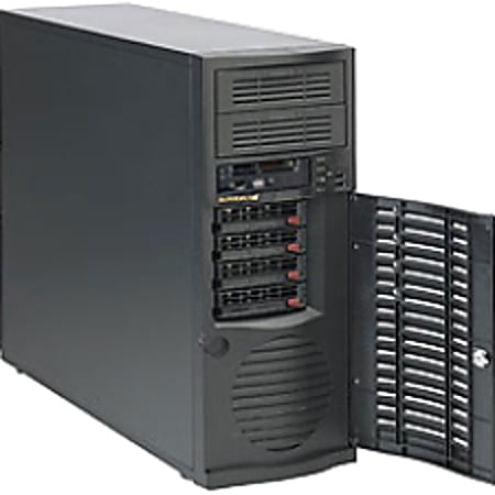 Supermicro SuperChassis SC733T-500B System Cabinet - Mid-tower - Black - 7 x Bay - 1 x Fan(s) Installed - 1 x 500 W - EATX Motherboard Supported - 39 lb - 2 x Fan(s) Supported - 2 x External 5.25" Bay - 1 x External 3.5" Bay - 4 x Internal 3.5" Bay
