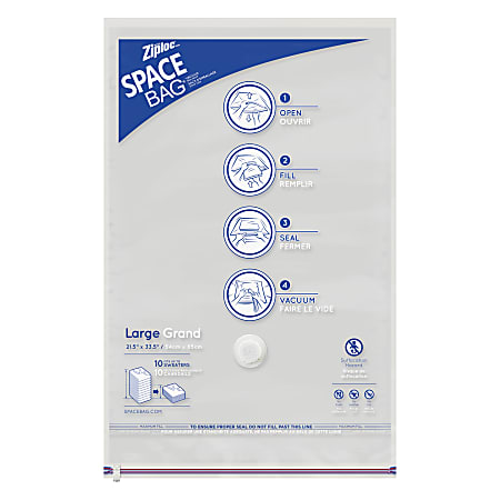 Ziploc Space Bags Jumbo Clear Pack Of 3 - Office Depot