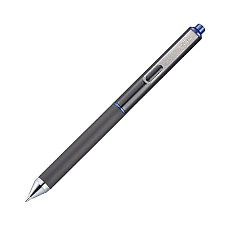 TUL® GL3 Retractable Gel Pens, Medium Point, 0.7mm, Gray Barrel, Blue Ink, Pack Of 3