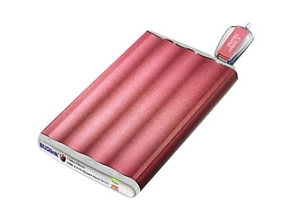 BUSlink CipherShield USB 2.0 500 GB External Hard Drive, Pink