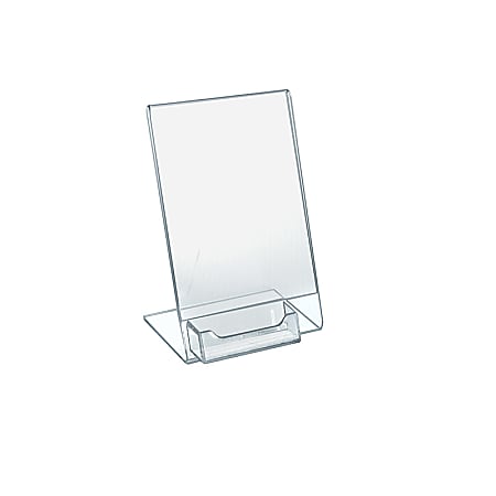 Azar Displays Acrylic L-Shaped Sign Holders, 8 1/2" x 5 1/2", Clear, Pack Of 10