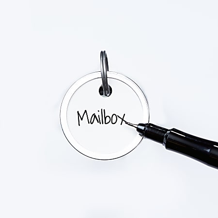 Avery Metal Rim Key Tags With Metal Split Ring 1 14 Diameter White Pack ...