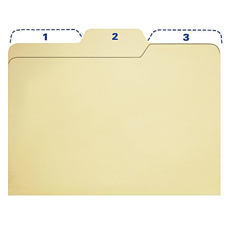Find It® All-Tab File Folders, Letter Size, Manila, Pack Of 80