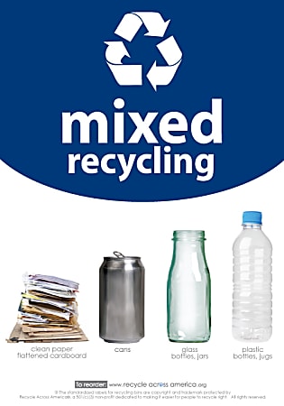 Bin Signs Logo 6 x Recycling Stickers-Recycle Paper Plastic Cans Bottles Glass 