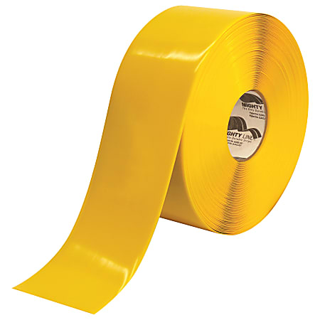 Mighty Line™ Deluxe Safety Tape, 4" x 100', Yellow