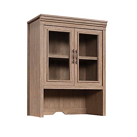 Sauder® Rollingwood 32"W Library Hutch For Storage Or Filing Cabinet, Brushed Oak