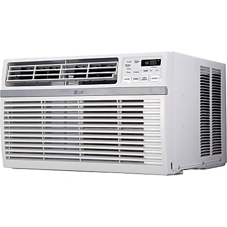 LG 10,000 BTU 115-Volt Window Air Conditioner with Remote and Energy Star in White - Cooler - 2930.71 W Cooling Capacity - 450 Sq. ft. Coverage - Dehumidifier - Washable - Remote Control - Energy Star - White
