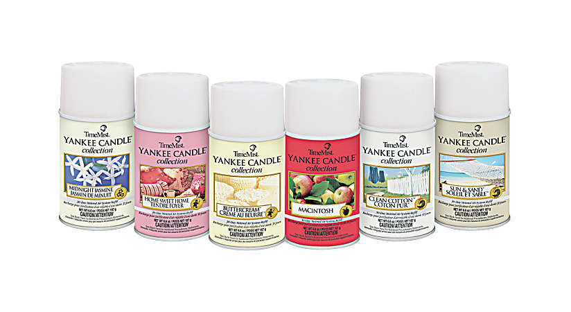 TimeMist Yankee Candle Air Freshener Refills, Assorted, 6.6 Oz, Case Of 12