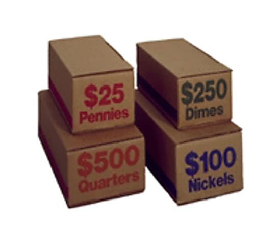 PM™ Company Coin Boxes, Pennies, $25.00, Bundle Of 50