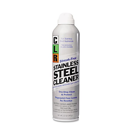 CLR Stainless Steel Cleaner, Citrus Scent, 12 Oz Bottle, Case Of 6