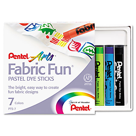 Pentel Fabric Fun Pastel Dye Sticks, Assorted