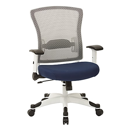 Office Star™ Space Seating Mesh Mid-Back Chair, Navy/White