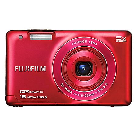 クリスマスファッション Megapixel 16 JX660 FinePix Fujifilm Compact Red Camera デジタルカメラ