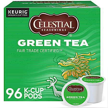 Celestial Seasonings Natural Antioxidant Green Tea Single Serve K Cups 0.40 Oz Box Of 96 ODP Business Solutions