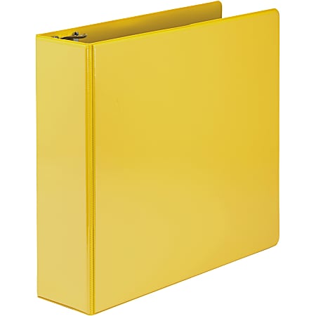 Samsill® Economy View 3-Ring Binder, 3" Round Rings, Yellow