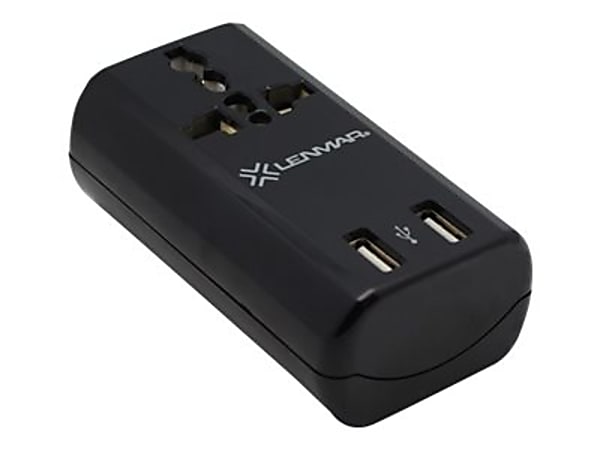 Lenmar Ultracompact All-in-One Travel Adapter With USB Port, Black, LENAC150USBK