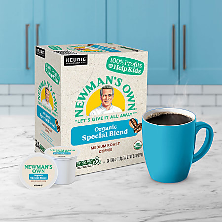 Newmans Own Organics Single Serve Coffee K Cup Special Blend Carton Of 96 4  x 24 Per Box - Office Depot