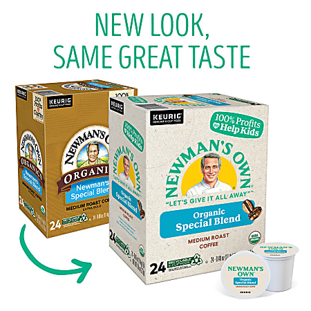 Newmans Own Organics Single Serve Coffee K Cup Special Blend Carton Of 96 4 x 24 Per Box Office Depot
