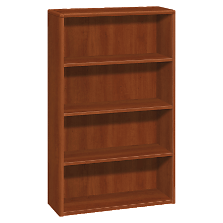 HON® 10700 58"H 4-Shelf Bookcase, Cognac