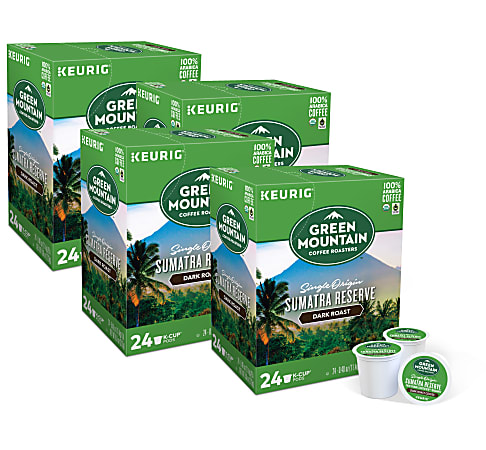 Green Mountain Coffee® Single-Serve Coffee K-Cup®, Sumatran Reserve, Carton Of 96, 4 x 24 Per Box