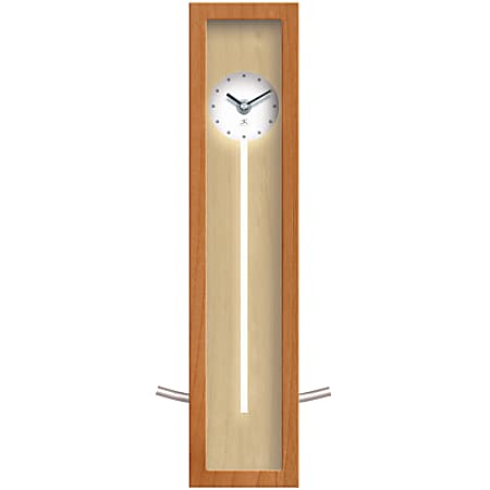 Infinity Instruments Tabletop Clock, 21"H x 8"W x 5"D, Light Brown/Tan