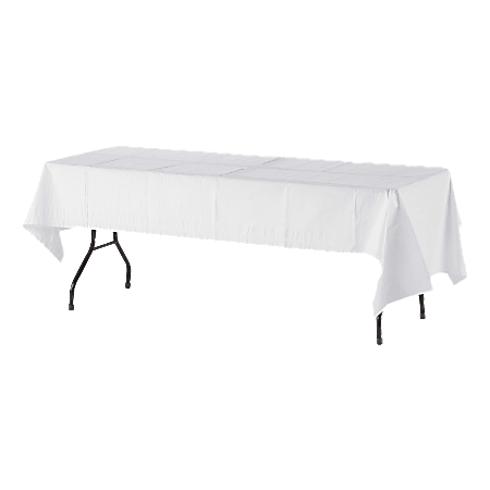 Tatco White Paper Table Covers, 54" x 108", White, Box Of 20