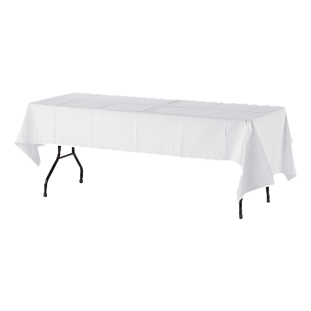 Plastic backed paper lined tablecloths 54 x 108 black