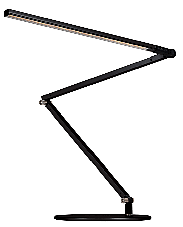 Koncept Z-Bar LED Desk Lamp, Cool Diffused Light, 16-7/16"H, Metallic Black