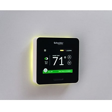 Schneider Electric Wiser Air Black Smart WI FI Thermostat For Air
