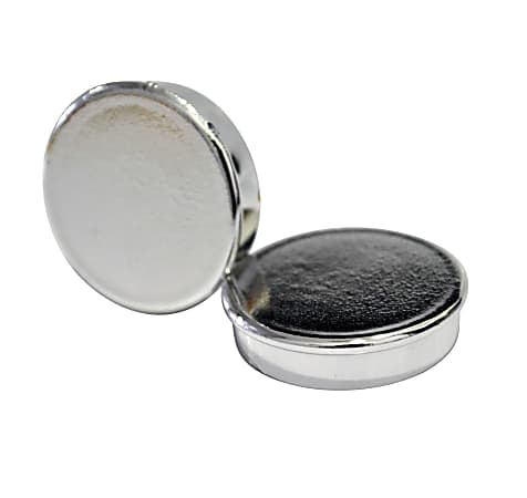 MasterVision® Hi-Intensity Magnets, 1 1/4”, Silver, Pack Of 10