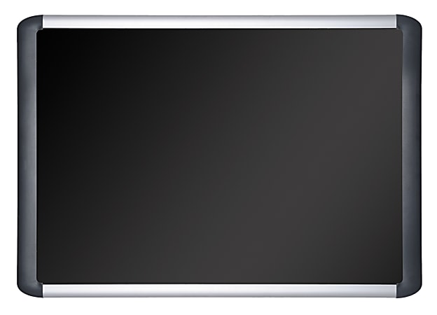 MasterVision® Soft Touch Deluxe Bulletin Board, 48" x 72", Aluminum Frame With Black Finish