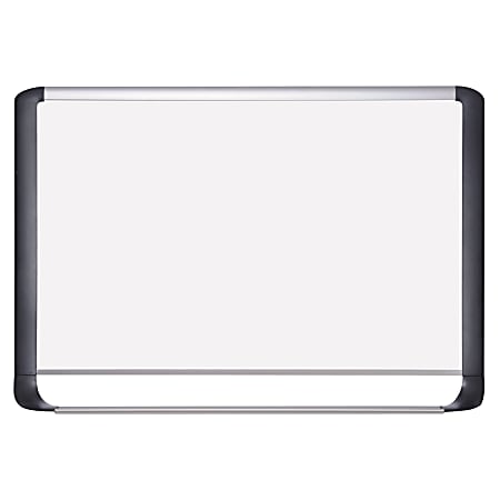 MasterVision® MVI Magnetic Gold Ultra Dry-Erase Board, Lacquered Steel, 36" x 48", Aluminum/Black, Aluminum/Plastic Frame
