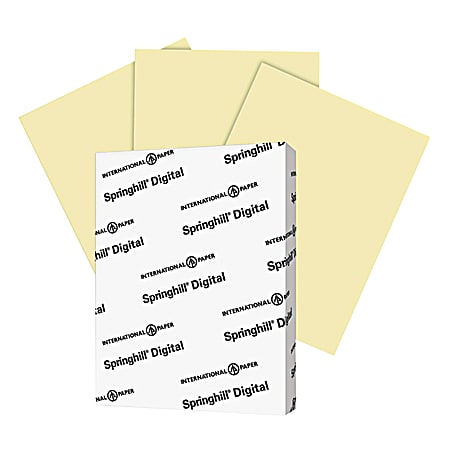 Springhill® Card Stock, Canary, Letter (8.5" x 11"), 90 Lb, Pack Of 250