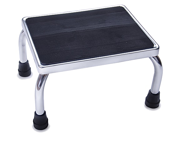 Medline Steel Foot Stool, Chrome