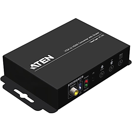 ATEN VanCryst VC182 VGA to HDMI Converter with Scaler-TAA Compliant - Functions: Video Conversion, Video Scaling, Video Processing, De-interlace - 1900 x 1200 - VGA - 1 Pack - Mountable