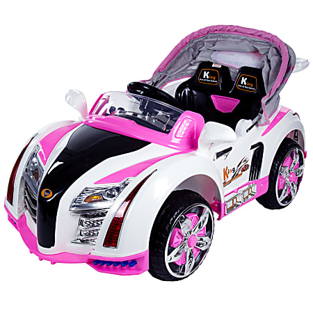 Lil Rider Battery Operated Car With Canopy Pink Office Depot