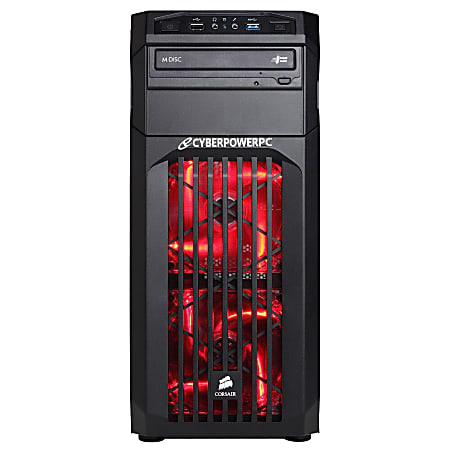 CyberPowerPC Gamer Ultra GUA550 Desktop Computer - AMD FX-Series FX-6300 3.50 GHz - Black, Red