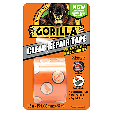 Gorilla Glue™ Repair Tape, 1.5" x 5 yd., Clear