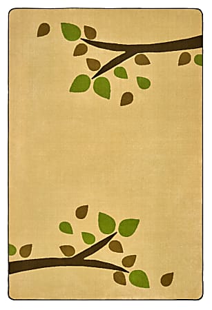 Carpets for Kids® KIDSoft™ Branching Out Decorative Rug, 4’ x 6', Tan