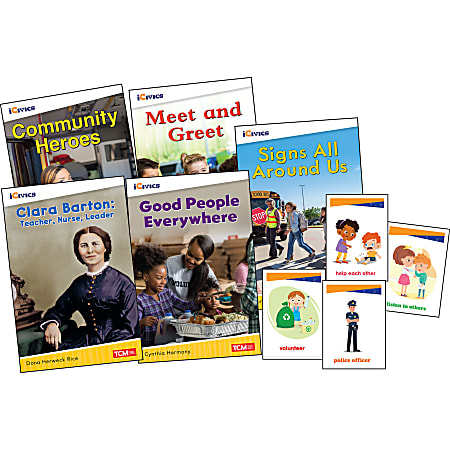 Teacher Created Materials iCivics: Community & Social Awareness 5-Book Set & Game Cards, Grade K