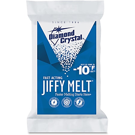 Diamond Crystal Garland Norris Jiffy Melt - Crystal - Sodium Chloride, Magnesium Chloride -10°F (-23.3°C) - 20 lb