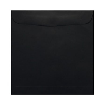 LUX Square Envelopes, 9 1/2" x 9 1/2", Gummed Seal, Midnight Black, Pack Of 1,000